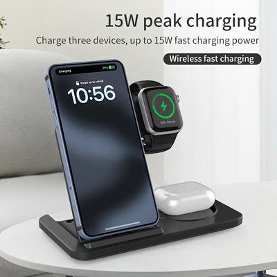 Open Tech™ 3-in-1 Fast Wireless Charging Station