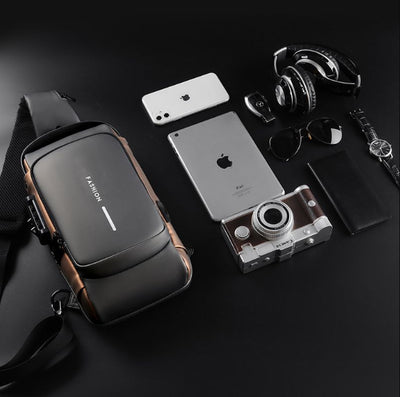 Open Tech™ Anti-Theft Lock Sling Chest Bag with USB Port