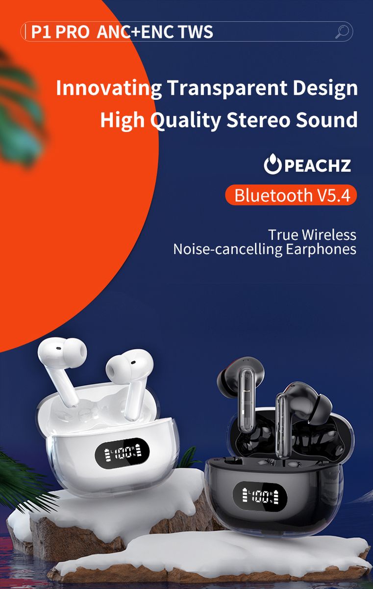 Open Tech™ P1 Pro Wireless Earbuds | Bluetooth 5.3 TWS Headphones
